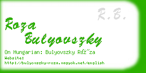 roza bulyovszky business card